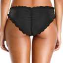 Tempt Me Women Twist Bikini Bottom Moderate High Cut Bathing Suit Bottoms Ruched Swimsuit Bottom Small
