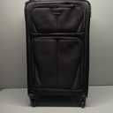 U.S. Traveler Aviron Bay Expandable Softside Luggage with Spinner Wheels, Black, Large 30-Inch