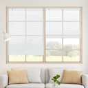 HIDODO Aluminum Mini Blinds for Windows Cordless Horizontal Window Shades for Light Adjustment, Metal Venetian Blinds Waterproof for Bedroom, Bathroom, 46" W x 48" H, White