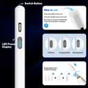 A-PCE iPad Pencil for Apple iPad 2018-2026, Fast Charging Pencil with LED Power Display, Stylus Pen for iPad 11/10/9/8/7/6th Gen, Air 5/4/3/M4/M3/M2, Pro 13"/12.9"/11"/M4, Mini 7/6/5th, White