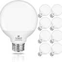 hansang 8 Pack Vanity Light Bulbs 4000K Natural Daylight G25 LED Bulb E26 Base, Globe 60W Incandescent Equivalent, Vanity Mirror Round Light Bulbs for Bathroom, 500LM, Non-Dimmable