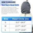 Dog Calming Hoodie, Reducing Noise Wrap, Dog Ear Muffs Noise Protection (M-Head Circle(13.7"~18.9"), Dark Grey)