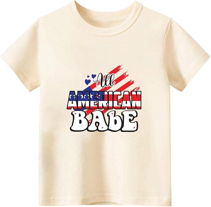Habudda Boys 4th of July Shirt, Girls Kids Toddler 250th USA Shirts, Red White and Blue American Flag Patriotic Tee 2T-8T