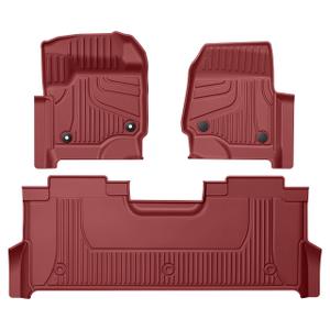 Floor Mats for 2017-2026 Ford F-250/F-350/F-450/F-550 SuperCrew Cab, Red