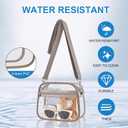Busiuw Clear Bag for Stadium Events - Stadium Approved Small Mini Clear Purse, Men's Shoulder Bag for Sports Concerts