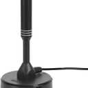 HDTV Antenna - August DTA240 - Indoor/Outdoor Portable Digital Aerial with Magnetic Base 2 Meters Coax Cable 50 Miles Range (Black)