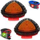 2 x 2 Pack Upgraded Spin Mop Replace Scrub Brush Compatible with O Cedar EasyWring 1 Tank, Great for Kitchen, Deck, Bathroom and Shower Floor Scrubber Head