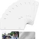 10 Pack Sublimation License Plate Blanks,Heat Thermal Transfer Sheet DIY Picture Sublimation Blank,Metal Aluminum Automotive License Plate Plates Tag for Custom Design Work - White