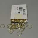 Boao 60 Pcs Loose Leaf Binder Book Rings Metal Binder Rings for Index Cards, Key, School Office Home Shower Curtain(1.2 Inch,Gold)