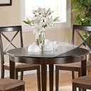 Round Clear Table Protector 54 Inch 1.5mm Thick, Clear Round Table Cover Protector, Round Plastic Table Cover, Vinyl Circle Table Top Protector for Dining Room Table, Coffee Table