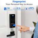 Philips Wi-Fi Smart Door Lock, Keyless Entry Door Lock with App Control,Fingerprint ID,Auto Lock,Keypad Deadbolt with Wi-Fi Bridge Adaptor,Smart Locks for Front Door-Matte Black