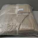 Viva Maison Premium Waffle Bath Sheet Towels Pack of 2 Extra Large 35x71 inch - 100% Turkish Cotton, Waffle Weave, Quick Dry, Lint Free, Light, Thin, Oversized Bath Towel (Brown, Set of 2 Bath Towels)