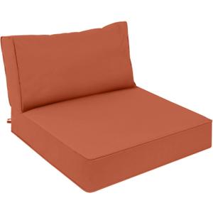 AAAAAcessories Outdoor Deep Seat Cushions, Waterproof, Fade-Resistant Patio Furniture Replacement Cushions, 25.5" x 25.5" x 5" + 25.5" x 13.5", Rust