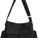 Canvas Messenger Bag Large Hobo Crossbody bags for Women,Men, Shoulder Tote Handbags with Laptop pocket