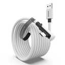 Syntech Link Cable 16FT for PCVR Compatible with Oculus/Quest 3/Meta Quest 3S, Quest2/Pro/Pico 4/Ultra Accessories and PC/SteamVR, High Speed PC Data Transfer, USB 3.0 to USB C Cable for VR Headset (White)