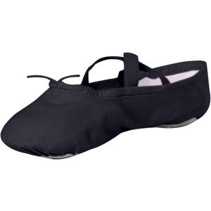 Stelle Canvas Ballet Shoes for Girls Dance Ballet Slippers Shoes(Toddler/Little/Big Kid/Women) (Black)