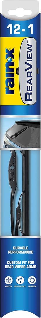 Rain-X 850035 RearView 12-1 Rear Wiper Blade, 12 Inch Conventional Rear Wiper Blade, Fits J-Hook (Pack Of 1), Automotive Replacement Wiper Blades That Meet Or Exceed OEM Quality And Design Standards