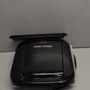George Foreman 4-Serving Removable Plate Electric Grill and Panini Press, George Tough Non-Stick Coating, Drip Tray Catches Grease, Black