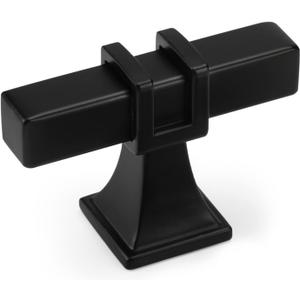 10 Pack Cabinet Knobs Black Dresser Drawer Knobs - Black Kitchen Cabinet Pulls T Bar Kitchen Hardware (single hole knob)
