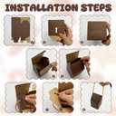 CIEOVO 50Pcs Christmas Gingerbread House Kit, Cardboard House-Shaped Cookie Gift Boxes with Ropes for DIY Crafts Holiday Party Favors Bulk Supplies (Dark brown)