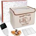 Folding Bread Proofing Box - Foldable Dough Proofer Boxs, with 6-speed 50-131 Temp Control & 9-speed 48H Timer, Fermentation box for Sourdough, Pizza, Yogurt, Kombucha