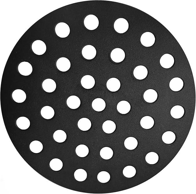 9 Inch Bottom Grate for BBQ,Round Cast Iron Fire Grate for Large Big Green Egg Grill - Heavy Duty Charcoal Plate Replacement Part, Kamado, Vision & Primo Grills - Durable and Non-deformable