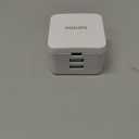 Philips iPhone USB Wall Charger Block, 20W 1 USB C Port, 2 Type A Port Charging Block for iPhone 15, 14, 13 Series, iPad, Power Adapter Cube, Foldable Plug Charging Box, DLP1032Q/37