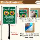 Keep Off Grass Sign with 17.7" Stake for Lawn, 10” x 7” Stay Off Grass Dog Signs, No Peeing No Pooping Dog Sign, Rust-Free Aluminum, Weatherproof, Easy Installation, 1 Pack
