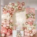 Dusty Pink Balloon Arch Kit 126 Pcs Retro Blush Pink and Metallic Rose Gold Balloon Arch Garland Kit for Wedding Birthday Baby Shower Gender Reveal Bridal Decorations