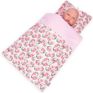 2-PC Set Doll Bedding with Comforter and Pillow, Reversible Print Doll Bedding Accessories, Fits American Girl Dolls and Other 18 Inch Dolls
