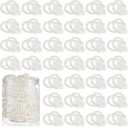 Hicarer 64 Pcs Corsage Wristlet Bracelet Wrist Corsage Prom Elastic Pearl Bands Wedding Corsages Pear Bracelet Wedding Wristlets DlY Wrist Corsages Accessories for Bridal Shower Party(White)