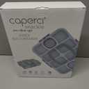 Caperci Original Snackle Box Container - 10-Compartment Divided Snack Serving Tray with Lid & Handle, Built-in 2 Dressing Containers, Leak-Proof, Dishwasher Safe, BPA-Free (Sky Blue)