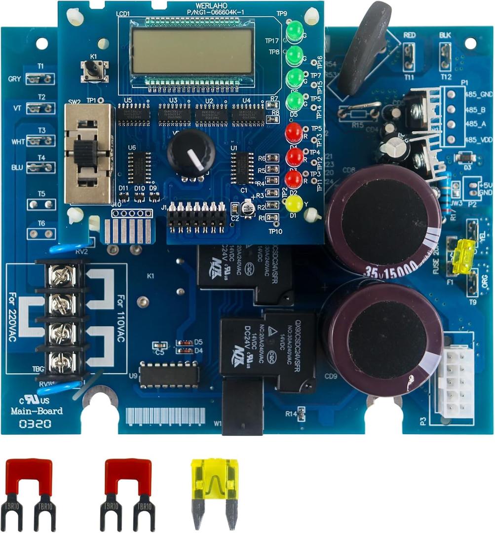 GLX-PCB-RITE GLX-PCB-DSP PCB Control Board Replacement for Hayward Aqua Rite Salt Systems with LCD Display Board Fit T-15 Size Salt Cell 
