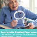 Large Magnifying Glass with Lights,10X 25X 45X Handheld Lighted Magnifier, 5.5in Page Magnifier 36 LED Lights, Magnifying Glass for Reading Small Prints & Low Vision Seniors with Aging Eyes