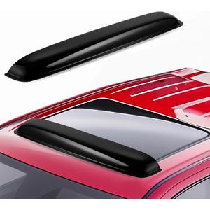 Extra Durable Wind Deflector for Sunroof Moonroof 37.8", Car Roof Top Window Visor Deflector Shade Guard with Adhesive Tape,Universal Smoke Black Sun/Rain Guard for Sun/Moon Roof - SR11000 (37.8" (980mm))
