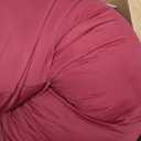 MOON PARK Pregnancy Pillows for Sleeping - U Shaped Full Body Maternity Pillow with Removable Cover - Support for Back, Legs, Belly, Hips - 57 Inch - Burgundy - Cooling Cover