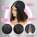 Brown Curly Wigs for Black Woman Glueless Synthetic Lace Front Wig with Pre Cut HD Lace Hairline 12 Inch Beginner Friendly Bob Wig Easy to Wear and Go for Daily Use