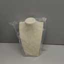 Coward Necklace Bust Stand, Necklace Holder Stand, Beige Velvet Necklace Jewelry Display Holder for Home Use or Store Shop Show (9" Hight)