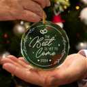 3 x Engagement Gifts for Couples, The Best is Yet to Come Ornament 2024, Newlywed Gifts for Couples, Happy Engagement Gift for Her, Bride, Friends, Just Engaged Presents, Glass Engage Ornament 2024