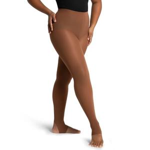 Capezio Womens Ultra Soft Self Knit Waistband Stirrup Tight, Maple, Small-Medium US