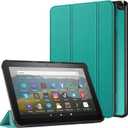 Fintie Slim Case for Kindle Fire HD 8 & Fire HD 8 Plus Tablet (12th Generation 2024/2022 & 10th Generation 2020 Release) - Ultra Lightweight Slim Shell Stand Cover with Auto Wake/Sleep, Emerald