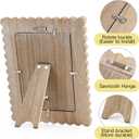 Gurfuy 5x7 Picture Frame Display Pictures 5x7 Without Mat - Wooden Photo Frame for Wall or Tabletop Display, Vertical for Table Top Display and Wall Mounting Hanging Nature