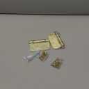 2 Pack Self Closing Door Hinges, 4 Inch Spring Loaded Door Hinges for Garage, Front, Back Door, Left/Right Hand, Adjustable Tension, 5/8'' Radius Corners, UL Listed, Gloden