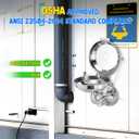 Eye Wash Station with Cover, Wall Mount Eyewash Station OSAH Approved, Stainless Steel Plumbing Eye Washing Unit, with Dual Spray & Mirror, NPT Threaded, Industrial& Commercial Grade Eye Wash Station