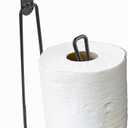 Toilet Paper Holders, Over The Tank Toilet Paper Holder Stand, Bathroom Metal Toilet Paper Holder Dispenser Reserve for Bathroom Storage and Organizatioz (Matte Black)