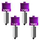 4-Pack Upgraded H2/P2S Hotend Kit with Anti-Stick MPVD Coating - High Speed Hardened Steel P2S Nozzle for Bambu Lab P2S,H2S,H2C,H2D,A1,A1mini 3D Printers, Bamboo P2S Parts(0.2/0.4/0.6/0.8mm)