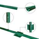 ARIFARO Metal Fence Posts 6 Feet assemblable,Pack of 10,Sturdy Duty No Digging Garden U Post for Wire Fencing Steel Poles for Yard, Outdoor