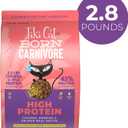 Tiki Cat Born Carnivore High Protein Dry Cat Food, Chicken, Herring & Salmon Meal, 2.8 lbs. Bag (EXP 02/20/28)
