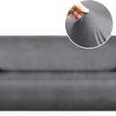 molasofa Sofa Covers - Couch Cover for Leather Couch, Soft and Washable Sofa Covers with Leather-Like Quality. Non-Pilling, Non-Slip 1-Piece Couch Cover for Dogs, Cats, and Kids (Gray)
