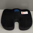 Everlasting Comfort Doctor Recommended Memory Foam Seat Cushion for Office Chairs & Car - Ergonomic Office Desk Accessories - Cushions for Tailbone Pain Relief, Sciatica (Black, Large) (01. Black Mesh)